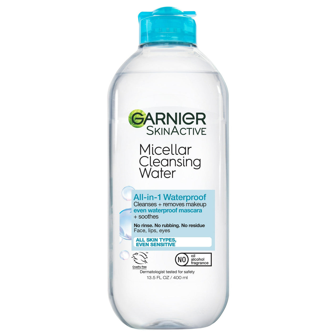 Garnier Skin Active All In 1 Micellar Cleansing Water, Waterproof, 13.5 Oz